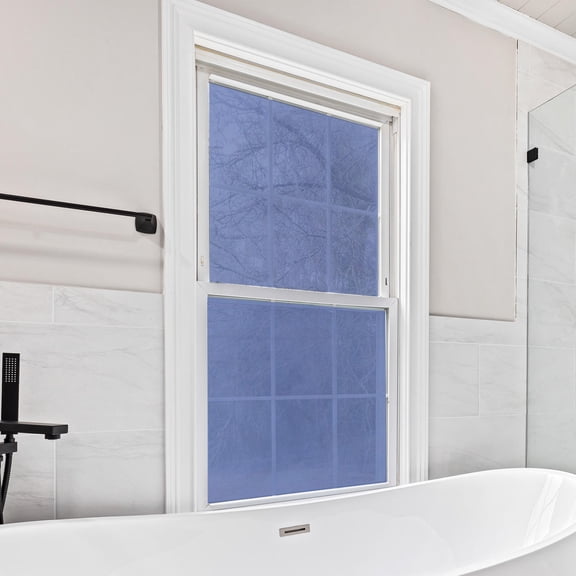 FENGGUIQU Blue One Way Window Privacy Film Pet Material Heat Blocking Static Cling for Home