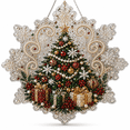 thumbnail image 2 of Christmas Pearl Diamond Painting Suncatcher Kit, DIY Pearl Craft Ornament with Snowflake Lace Edge, 8 and 12 Inch Holiday Diamond Art Hanging Decor Gift, 2 of 6