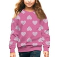 thumbnail image 2 of Mercatoo Girl Sweatshirts Valentine's Day Crewneck Long Sleeve Pullover Cotton Graphic Top Cute Heart Print Sweater Shirts, 2 of 4