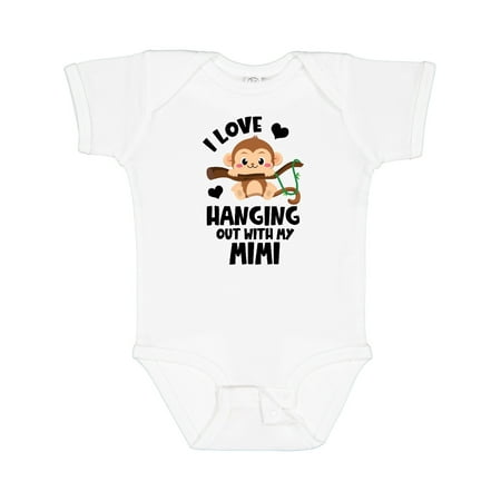 

Inktastic Monkey I Love Hanging out with My Mimi Gift Baby Boy or Baby Girl Bodysuit
