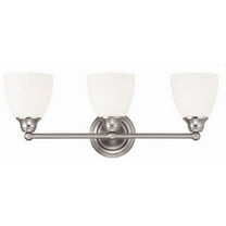 3 Light Bathroom Light in Traditional Style 23 inches Wide By 9 inches High-Brushed Nickel Finish Bailey Street Home 218-Bel-1764374