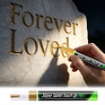 thumbnail image 1 of HCBY Gold Paint Touch Up Pen, 5.99in Weatherproof Stone Tablet Marker, 2mm Fine Tip Monument Repair Pen, Permanent Gold Marker for Gravestone Restoration, 1 of 9