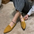 thumbnail image 6 of Summer Saving Clearance AXXD Four Season Suede Pointed Toe Comfort Shoes Comfort Plus Size Yellow Womens Shoes Flats Christmas Size 40(US:7.5), 6 of 8