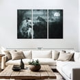 thumbnail image 3 of Elephant Stock White Lone Wolf Wall Art - Horizontal Multi Panel Canvas - Living Room Wall Decor - Animal Multi Panel - Brown And Black Decor - 74" x 48", 3 of 8