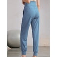 thumbnail image 6 of Biezeib Women Spring Autumn Baggy Pants Solid Color Elastic Waist Sweatpants Jogger Pants, 6 of 6