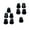White, variant on 10Pcs Electronic Control Potentiometer Knob 6mm Knurled Shaft Hole Volumes Control Knob Plastic Electric Guitar Knobs