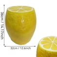 thumbnail image 7 of Yellow Round Resin 14.17 in. Outdoor Side Table Lemon Fruit Stool for Backyard, Pool, Lawn, 7 of 7