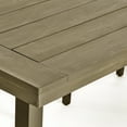 thumbnail image 6 of GDF Studio Spanish Bay Outdoor 7 Piece Acacia Wood Dining Set with Cushions, Gray, Rustic Metal, and Cream, 6 of 10