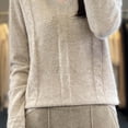 thumbnail image 5 of Molidfa Regular womens ribbed long sleeve Pull-On Relaxed Fit V-Neck Knit Tops Cozy Autumn Outfits Solid M, 5 of 5