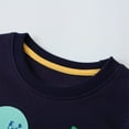 thumbnail image 5 of WIBACKER 2-7T Toddler Little Boy's Glow in the Dark Sweatshirts Novelty Crewneck Pullover Cotton Graphic Tops Sweater Shirts - Dinosaur, 5 of 7
