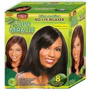 African Pride Olive Miracle Deep Conditioning Relaxer Kit, 8 Touch-ups Regular