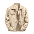 thumbnail image 6 of HBGVBA Men's Classic Denim Trucker Jacket, Button Front Point Collar Coat, Flap Chest Pockets Long Sleeve Casual Outerwear, 6 of 6