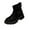 Black, variant on Wensltd Round Toe Riding Boots for Women Side Zip British Style Knight Boots Ankle Length