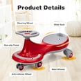 thumbnail image 4 of Infans Wiggle Car Ride-on Toy w/ Flashing Wheels for Toddlers & Kids Red, 4 of 7