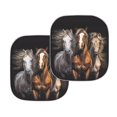 thumbnail image 2 of Yuyamidu Horse Car Window Sun Shades Front Windshield Cover Decorative Accessories 2 Pack Cool Car Front Window Shades Universal Fit Most Car SUV Van Truck Sun Shade, 2 of 5