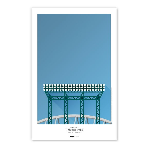 Seattle Mariners T-Mobile Park 11x17 Minimalist Poster Print