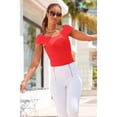 thumbnail image 2 of LASCANA Women's Off Shoulder Bandage Top Ruching, 2 of 5