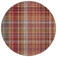 thumbnail image 2 of Addison Rugs Chantille Indoor/Outdoor Transitional Plaid Red Washable Round Rug, 8' x 8', 2 of 6