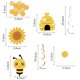 thumbnail image 2 of 1 juego de decoraciones colgantes con forma de abeja para fiestas de cumpleaños y baby shower., 2 of 5