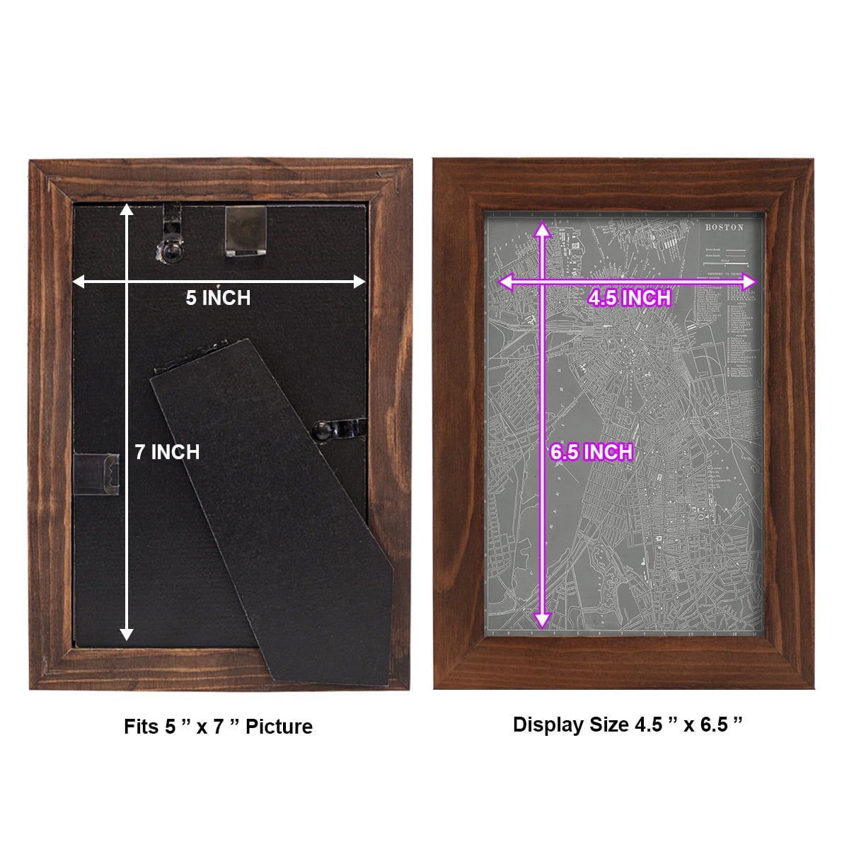 City Map of Boston -Framed Print w/glass-Chestnut