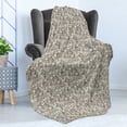 thumbnail image 4 of Vine Soft Flannel Fleece Throw Blanket, Hand-Drawn Grapevine Pattern with Bulky Leaves Digital Image, Cozy Plush for Indoor and Outdoor Use, 60" x 80", Dark Brown and Eggshell, by Ambesonne, 4 of 5