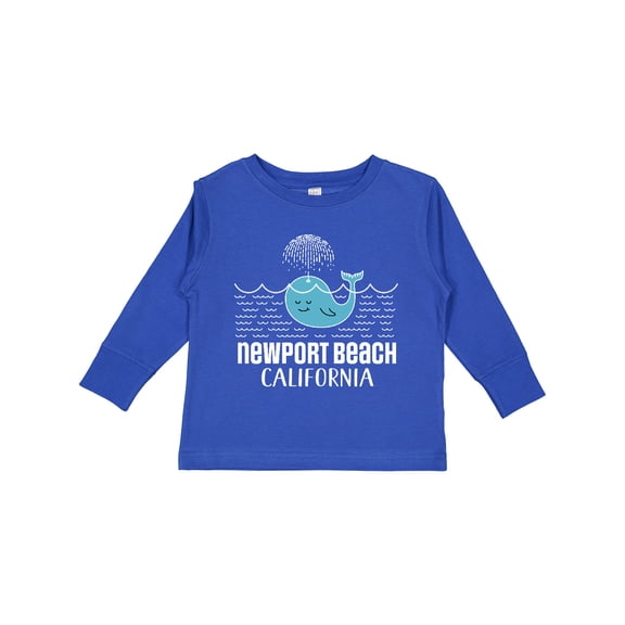 Inktastic Newport Beach California Whale Watching Boys or Girls Long Sleeve Toddler T-Shirt