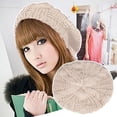 thumbnail image 2 of Gorro de punto de otoño e invierno para mujer Gorro boina de lana, 2 of 2