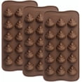 thumbnail image 1 of Emoji Chocolate Mold 2 PCS Emoticon Shaped Candy Making Molds Cute Silicone Baking Mold Ice Cube Tray Mini Pudding Gummy Maker (2 PCS Large Emoji) Xemadio WMZL-166-2, 1 of 5