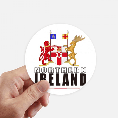 Northern Ireland Logo Map Flag Sticker Round Wall Suitcase Laptop Label Bumper