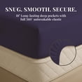 thumbnail image 3 of Sacred Thread Rayon Derived from Bamboo Sheets Twin XL Size, 18'' Deep Pocket Cooling Sheets for Hot Sleepers, 4 PC Cooling Sheets (Twin XL Size) (Purple), 3 of 9