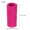 thumbnail image 2 of Uxcell 8x15cm Sport Wrist Bands Terry Absorbent Athletic Sweatband, Rose Red 4 Pack, 2 of 6