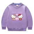 thumbnail image 3 of Hello Kitty ropa para niños estampado de dibujos animados niñas dulce cuello redondo manga larga Sudadera con capucha suéter bebé estudiante Casual Top de algodón, 3 of 5