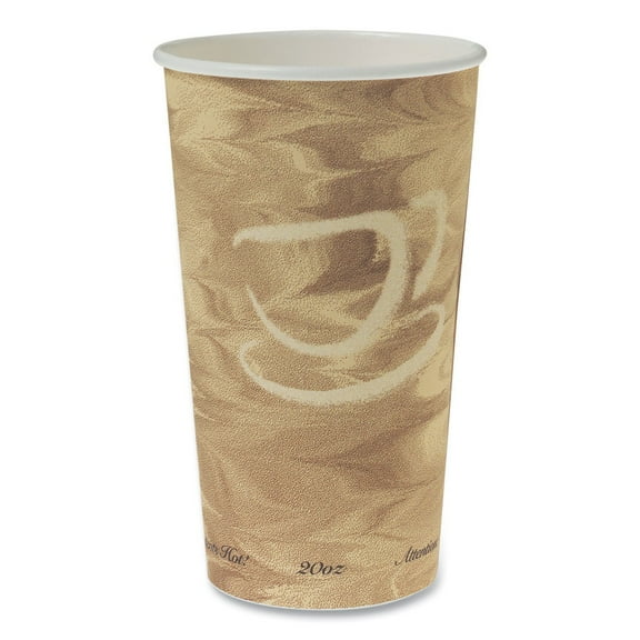 SOLO Single Sided Poly Paper Hot Cups, 20 oz, Mistique Design, 40/Bag, 15 Bags/Carton