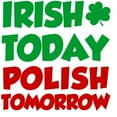 thumbnail image 3 of CafePress - Irish Today Polish Tomorrow Women's Dark Pajamas - Women's Short Sleeve Print T-Shirt and Pants Dark Cotton Pajama Set, 3 of 7