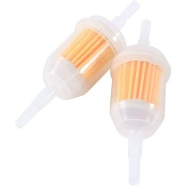 Dinheiro 2pcs Fuel Filters, 6mm 8mm Universal Fuel Filter Inline Pipe Yellow Filter Tube for Motorcycle ATV Generator Mower