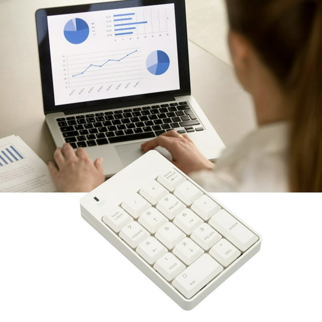 USB Numeric Keypad 18 Key Number Keypad Keyboard For Laptop Notebook PC Computer With Plug And Play, Small And Compact Design