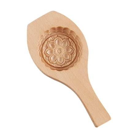 

Carved Round Wooden Mold Press Cake Mold for Cookie Shortbread