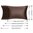 thumbnail image 5 of PiccoCasa 2 Pack Satin Pillowcases with Zipper King Size Pillow Cover, 21"x37", Brown, 5 of 7