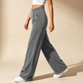 thumbnail image 5 of FNFYFH Womens Corduroy Pants Casual High Waisted Elastic Drawstring Sweatpants Loose Fit Wide Leg Pants with Pockets, 5 of 7
