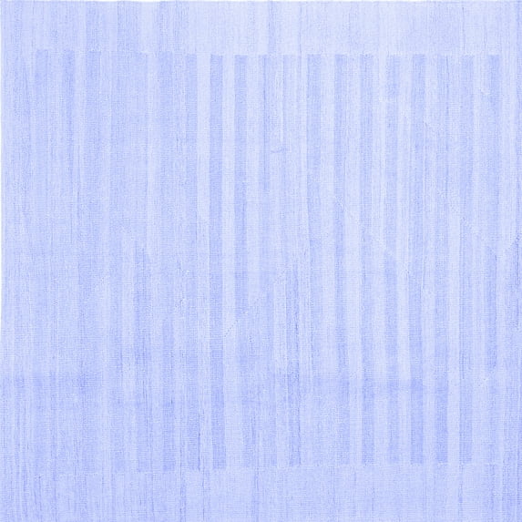 Ahgly Company Machine Washable Indoor Square Abstract Blue Contemporary Area Rugs, 3' Square