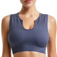 thumbnail image 1 of Brasier Mujer Ropa Interior Femenina para Fitness, Running, Yoga, Chaleco A Prueba de Golpes, Escote En U Profundo, sin Aros de Acero, Sujetador Cómodo Fruncido Grande, 1 of 3