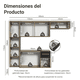 thumbnail image 3 of Mueble de Cocina Compacto 180cm Marrón/Preto Easy Madesa, 3 of 11