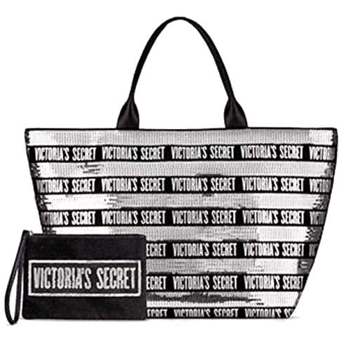 victoria's secret large black tote