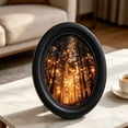 thumbnail image 3 of Fareti Solid Wood Oval Picture Frame, Vintage Black Wall Art Decor for Living Room Bedroom, for Tabletop or Hanging Display, 3 of 4