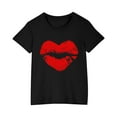 thumbnail image 1 of Zpanxa Chemises Filles T-Shirt à Imprimé d'Halloween Col Rond Manches Courtes Haut Mode en Coton 4 Ans, 1 of 4