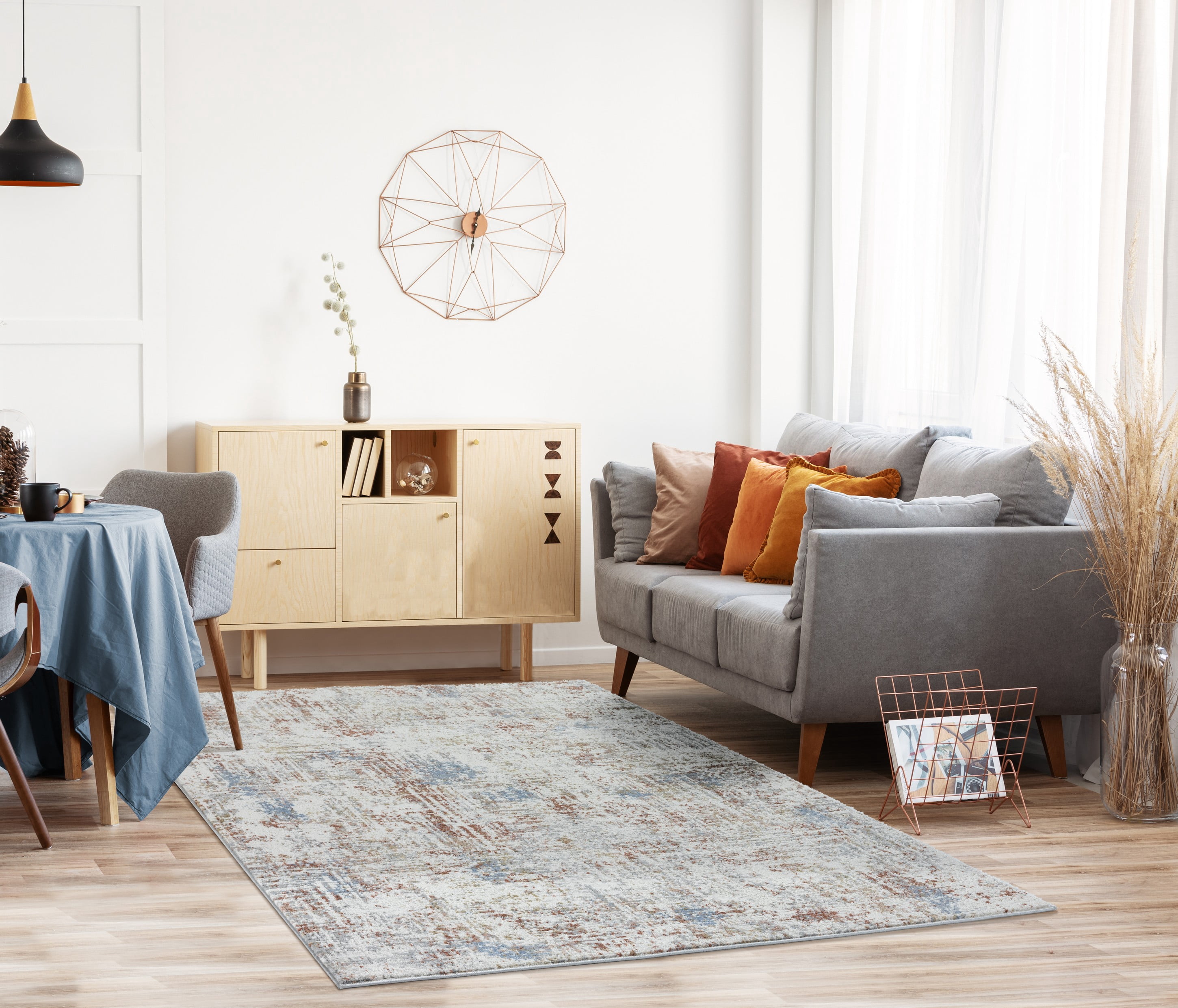 United Weavers Hyperion Telesto Transitional Abstract Area Rug, Ivory, 9'10" x 13'2"