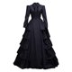 thumbnail image 1 of Vestidos de Fiesta Elegantes vintage negro con cuello vuelto traje informal de vacaciones para mujer Cgtredaw Negro T XS para Mujer, 1 of 7
