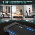 thumbnail image 4 of 2-in-1 Folding Treadmill,Compact Walking Pad with 15% Auto Incline & Safety Handle,LED Display,Under Desk Treadmill,7.5 MPH Max Speed,Walking or Running for Home Office, 4 of 8