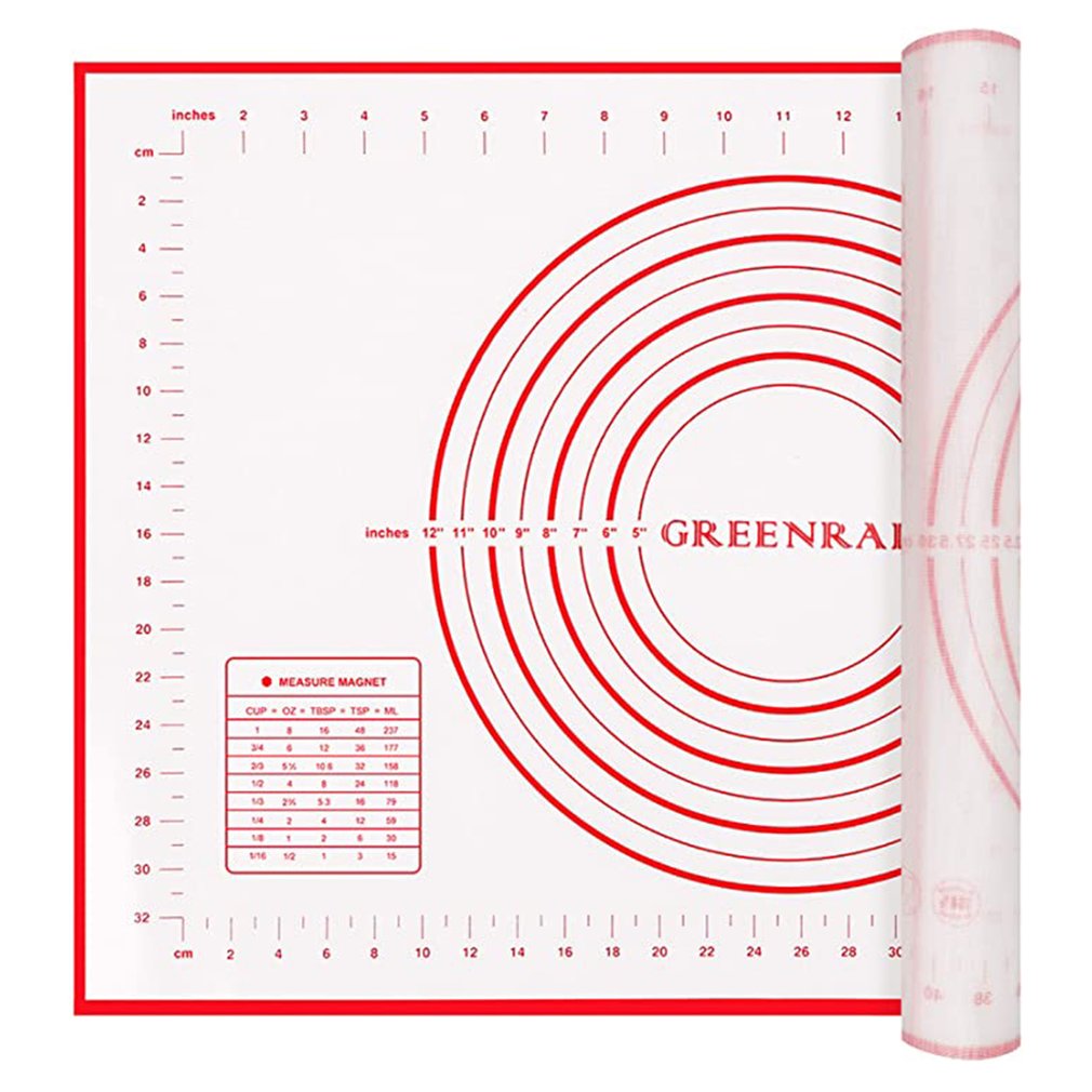 Joywa Large Silicone Pastry Mat With Measurement Fondant Mat Dough