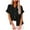 Black, variant on Shirts for Women Trendy Summer My Orders Past Orders Women Casual Tops Cotton Short Sleeve Button Up Shirts for Women Cropped
